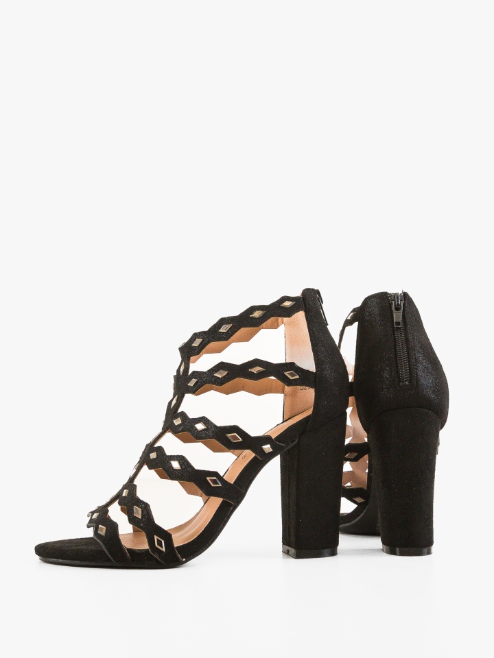 Sandale cu toc Kevin Negre