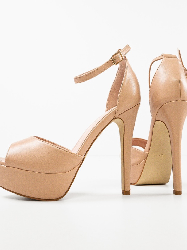 Sandale cu toc Remiel Negre