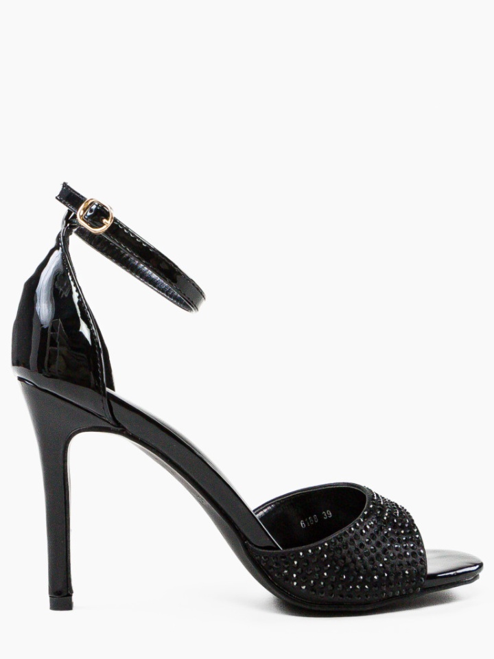 Sandale cu toc Liron Negre