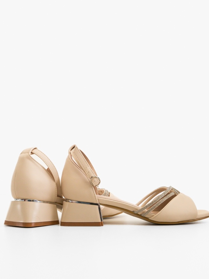 Sandale cu toc Fenrir Argintii