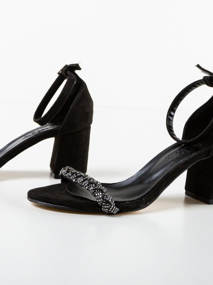 Sandale cu toc Eliarzar Negre