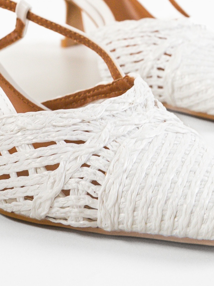 Pantofi cu toc Alexandrit Albi