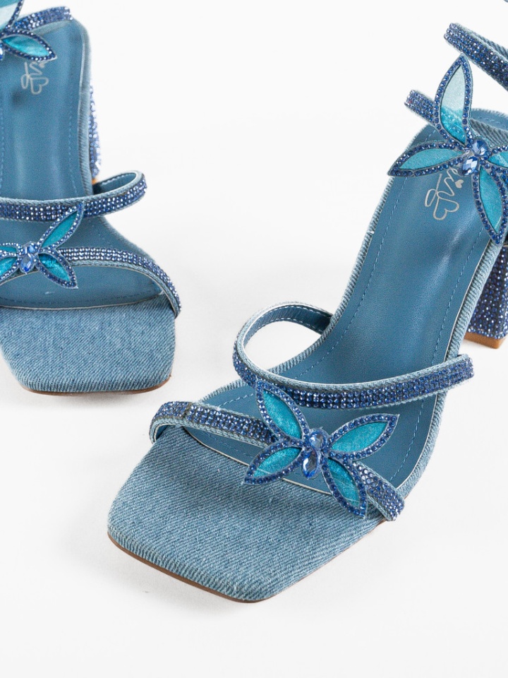 Sandale cu toc Gaiana Albastre