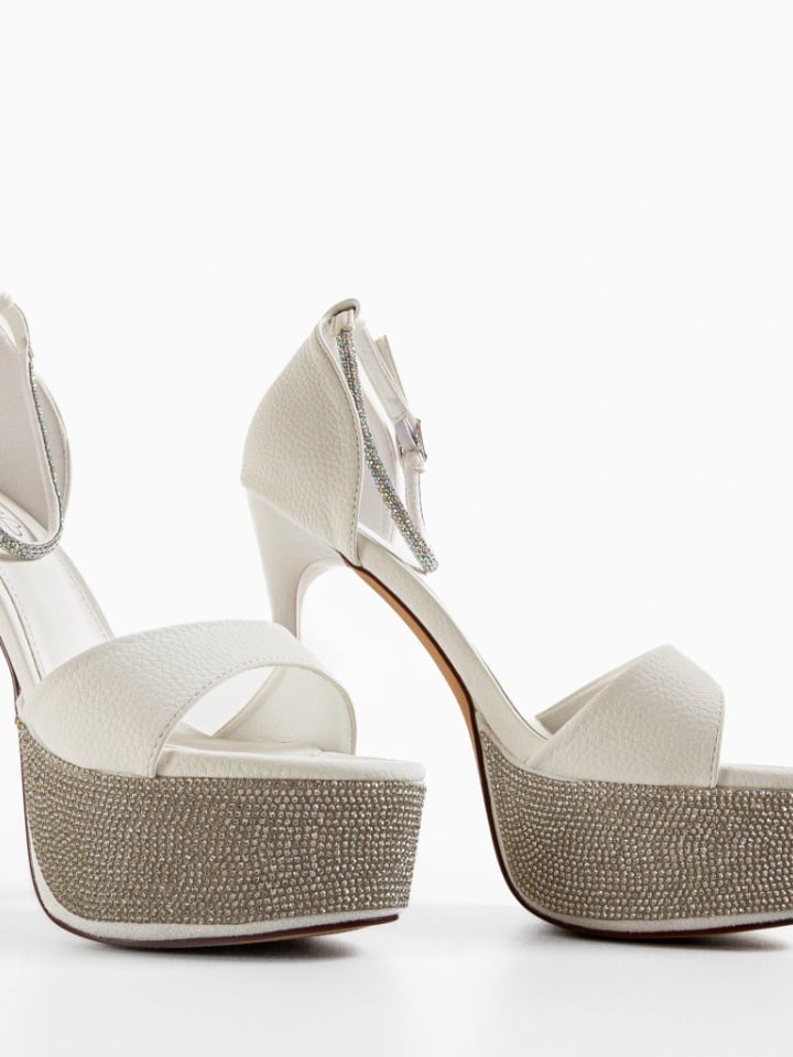 Sandale cu toc Inhel Argintii