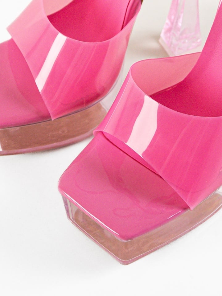 Sandale cu toc Karma Portocalii