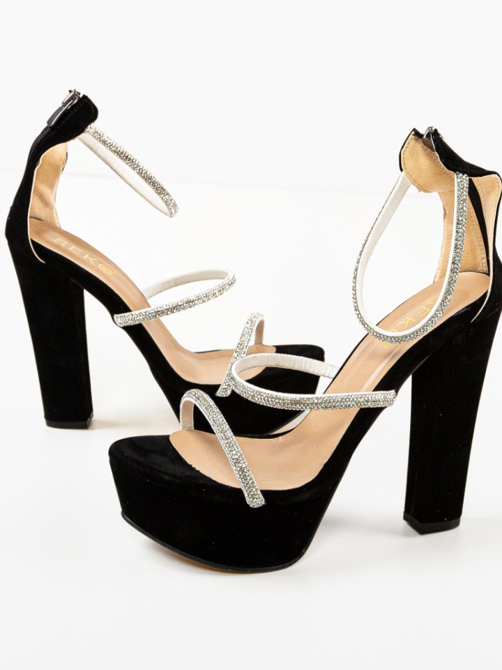 Sandale cu toc Geamelya Negri 2