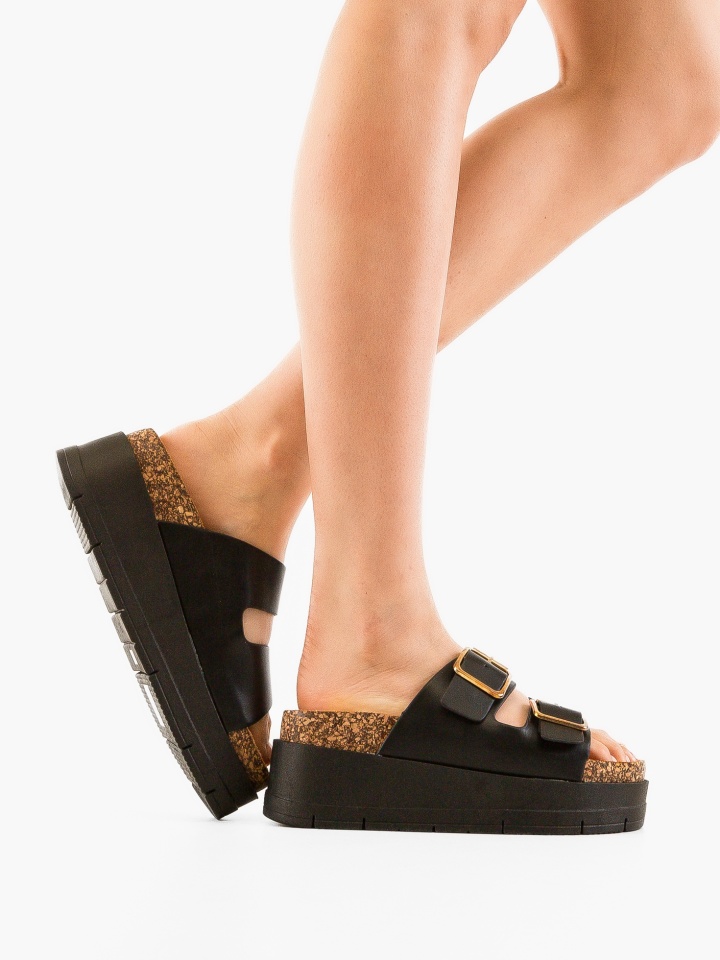 Papuci dama Olive Bej