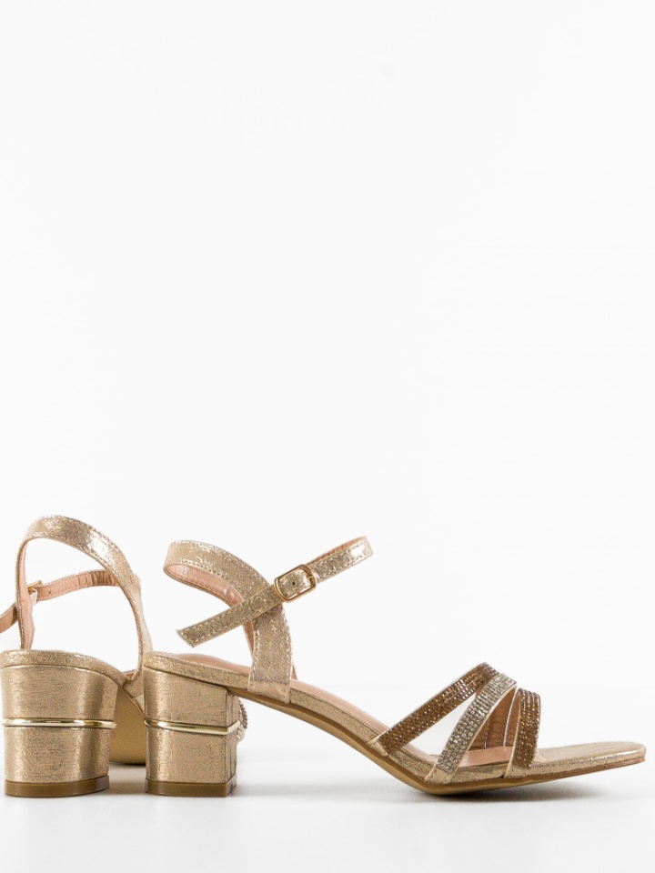 Sandale cu toc Sunbell Argintii