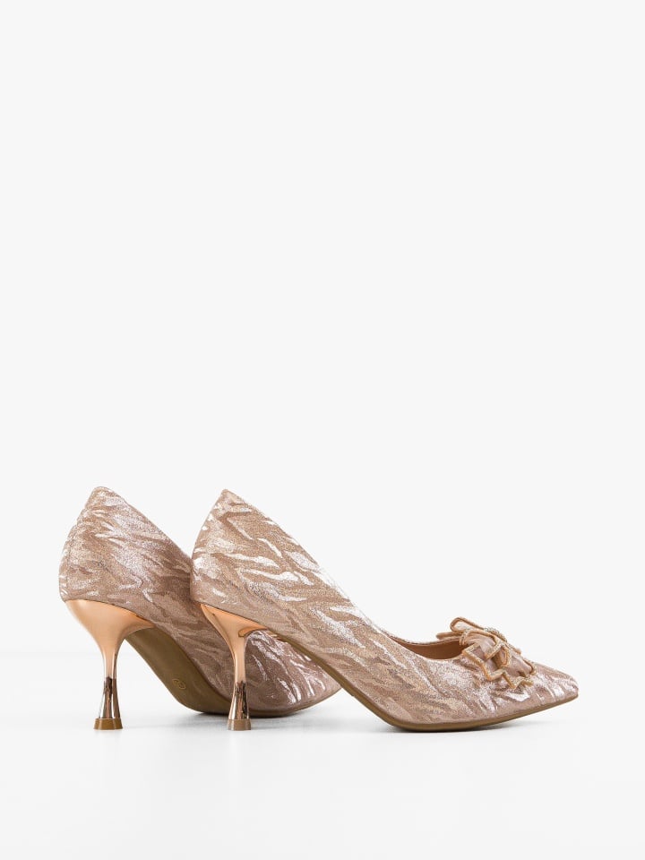 Pantofi stiletto dama Teuni Argintii