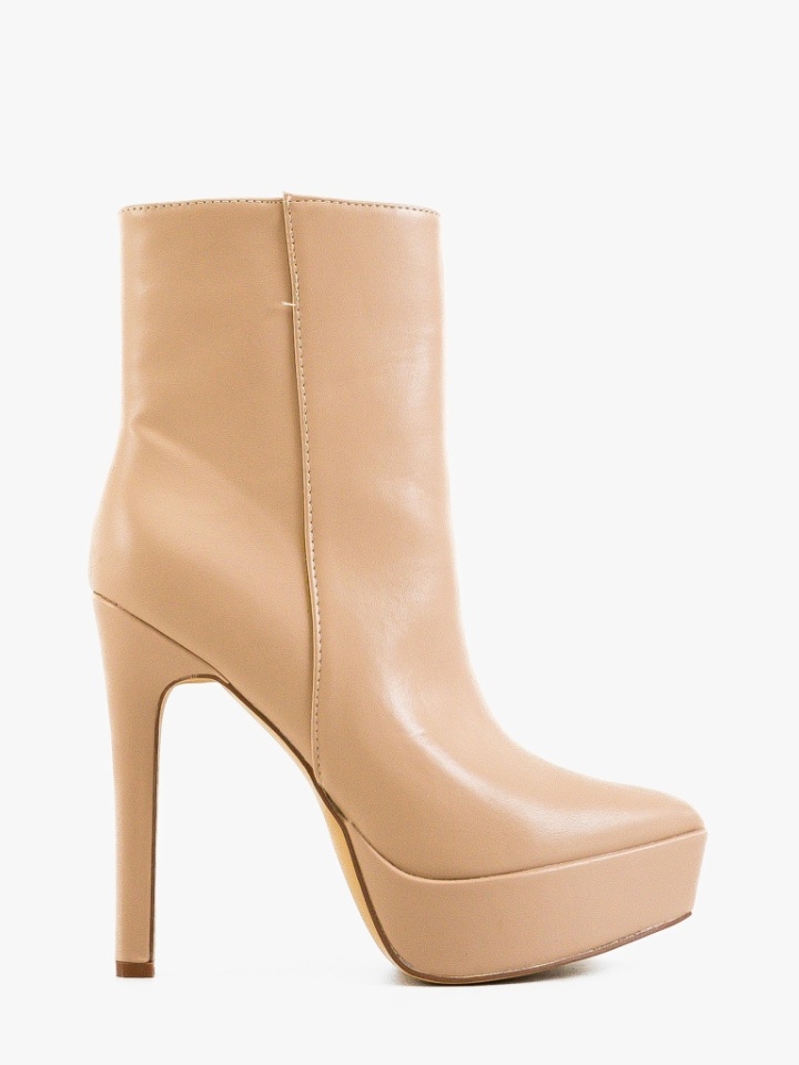 Botine dama Leyka Albe