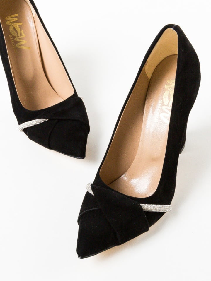 Pantofi cu toc Roka Negri 4