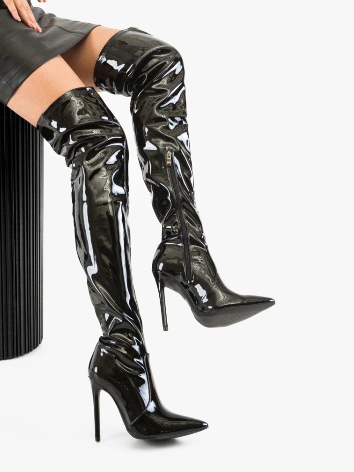 Cizme dama Lesky Albe