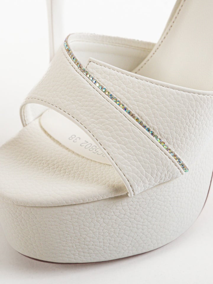 Sandale cu toc Caribou Argintii