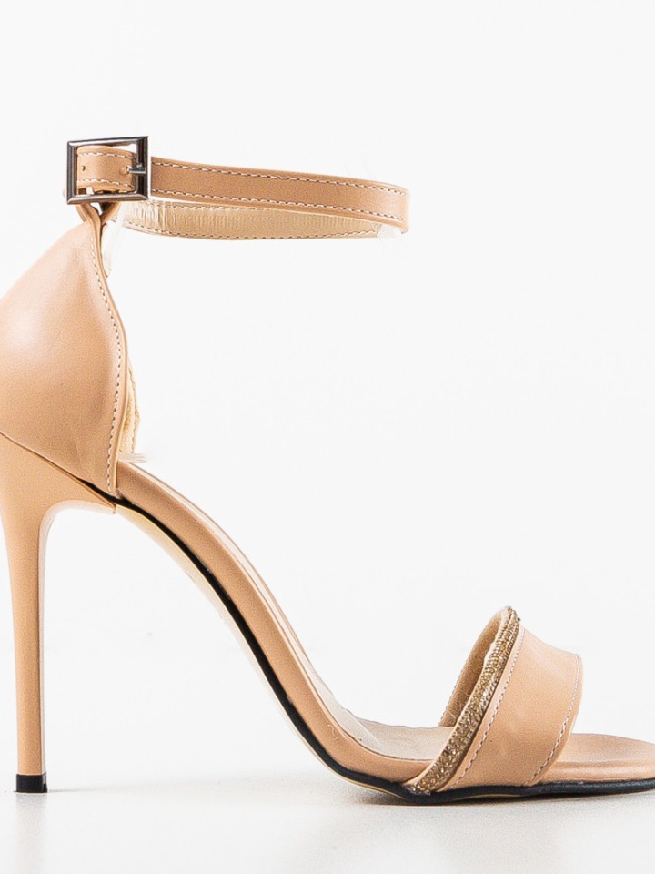 Sandale cu toc Cassius Albe 2