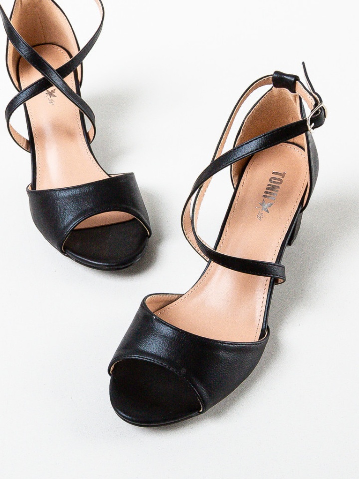 Sandale cu toc Tyka Aurii