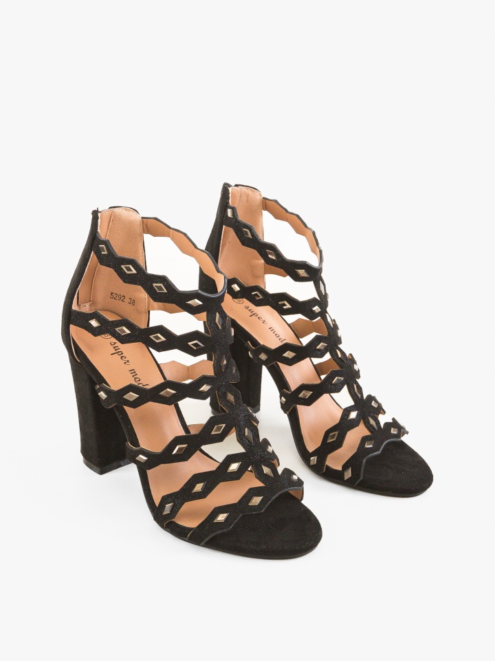 Sandale cu toc Kevin Negre