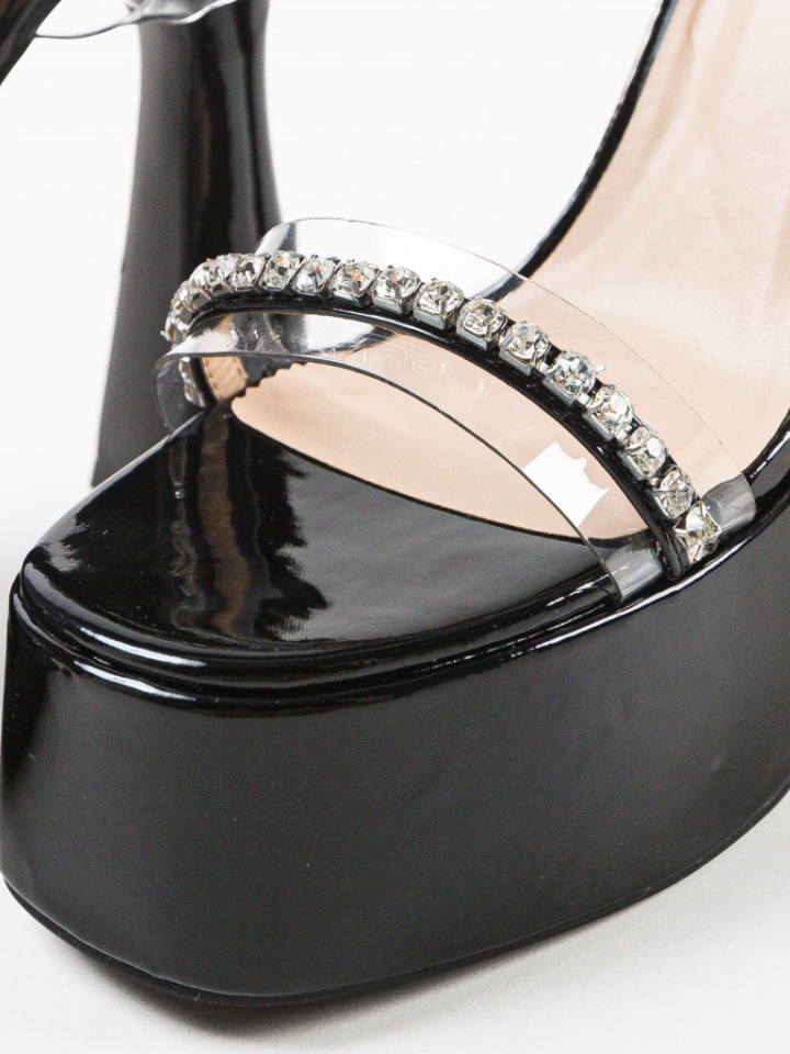 Sandale cu toc Barbara Argintiii