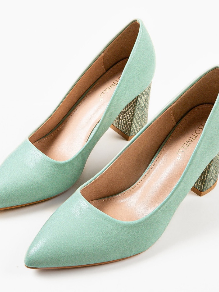 Pantofi cu toc Tuka Galbeni