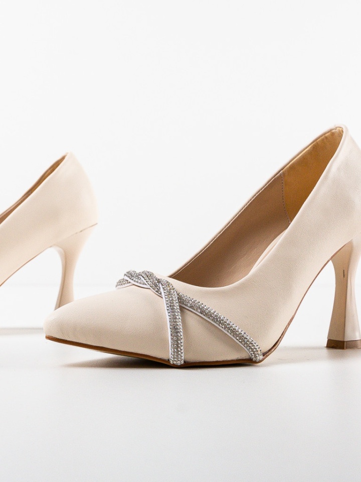 Pantofi cu toc Yajo Albi