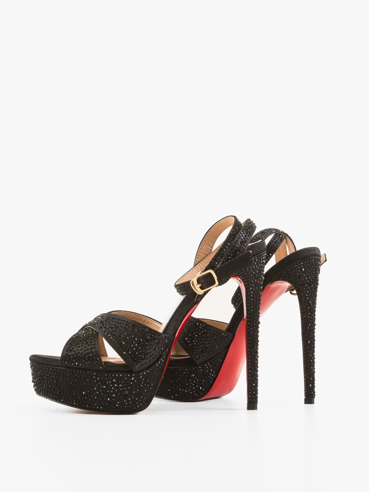 Sandale cu toc Zbyr Negre