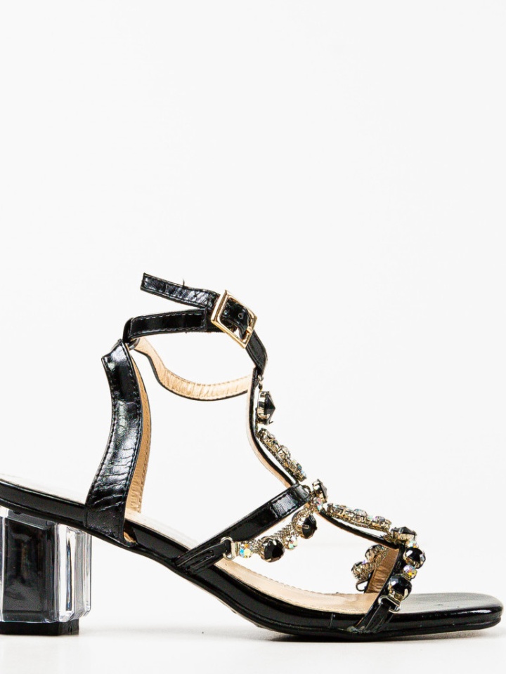 Sandale cu toc Iryna Negre