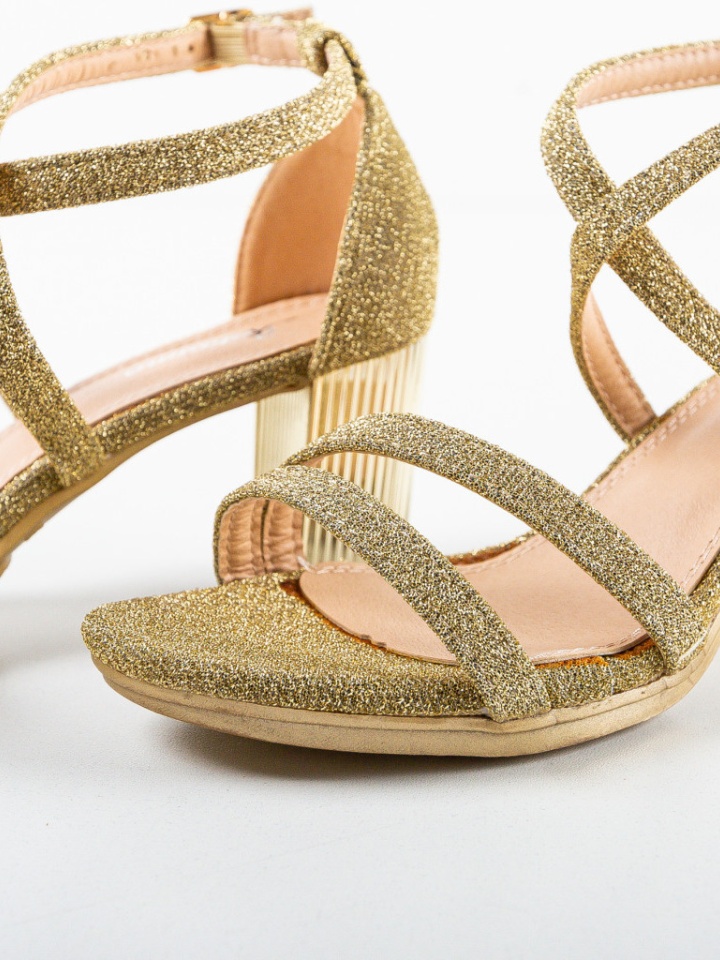 Sandale cu toc Kino Aurii