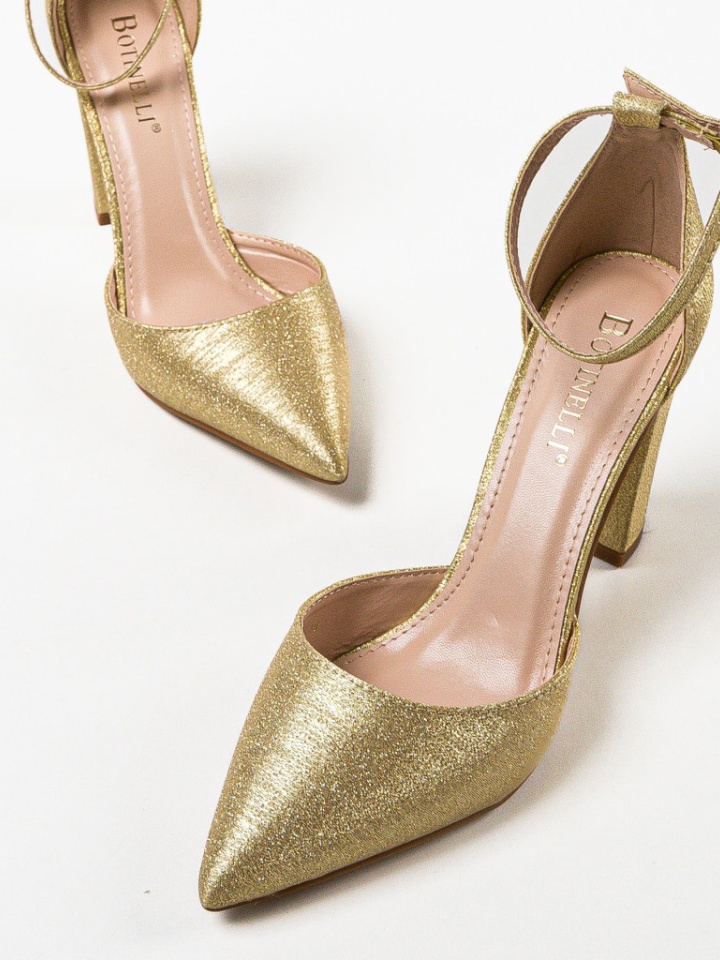 Pantofi cu toc Nakara Aurii 2