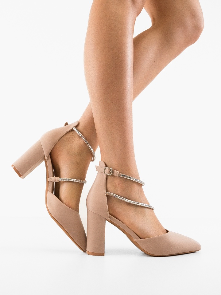 Pantofi cu toc Kudia Albi