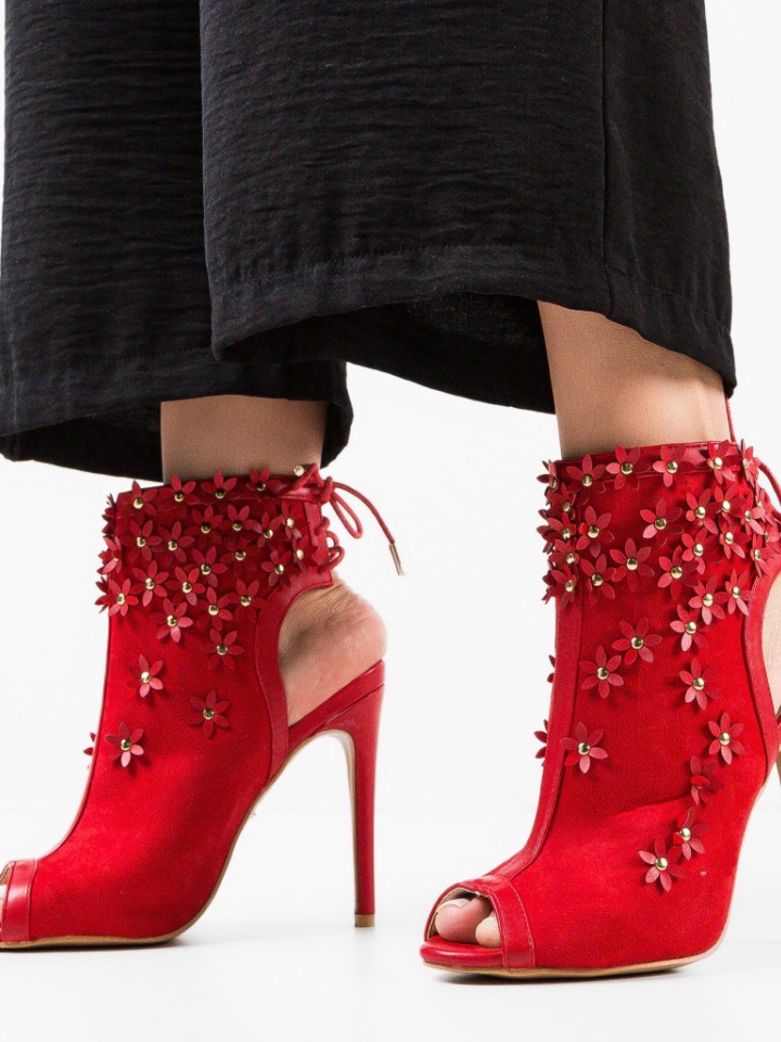 Botine dama Flowera Negre