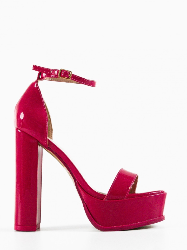 Sandale cu toc Buhy Albe