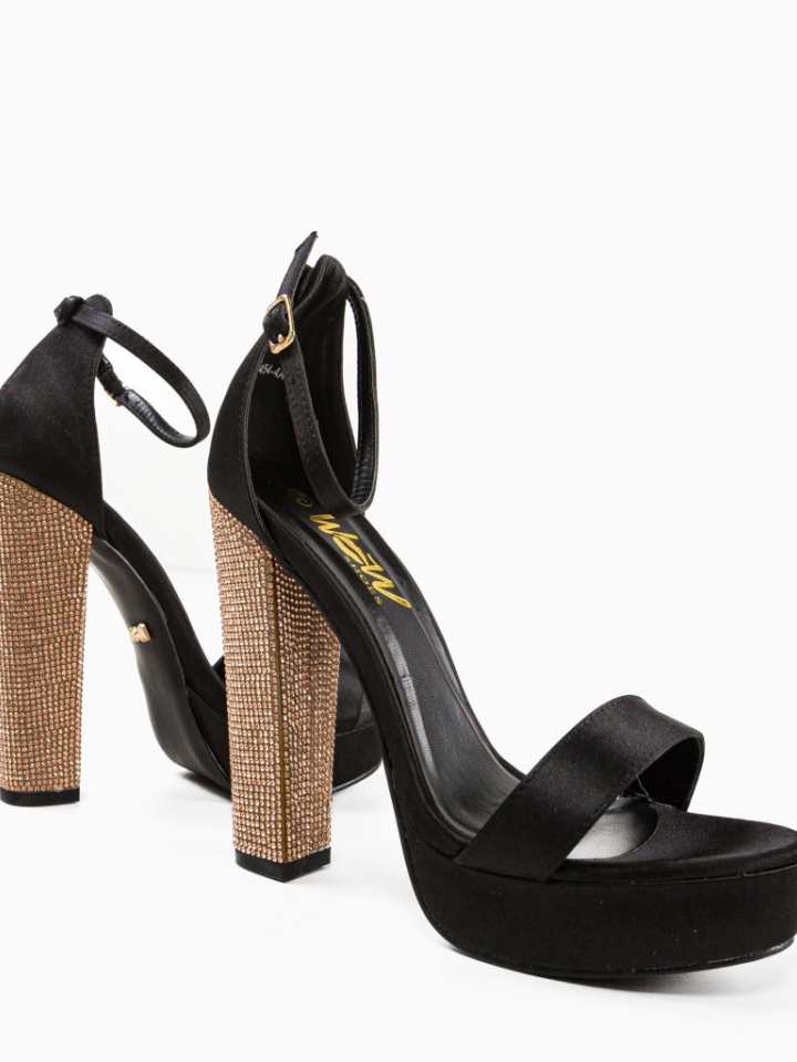 Sandale Cu Toc Kian Negre