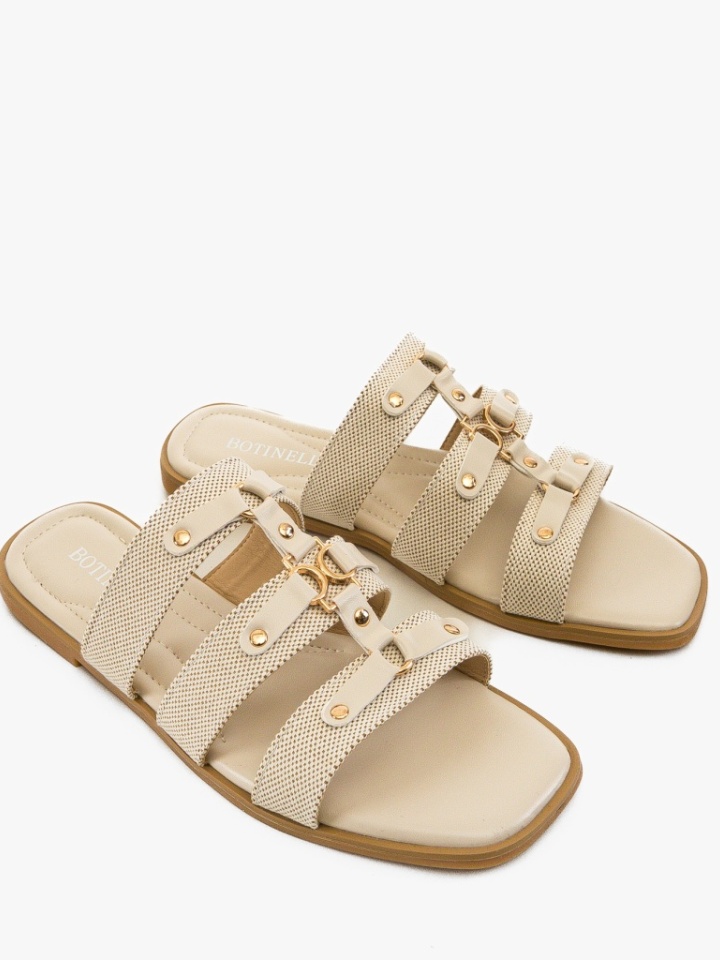 Papuci dama Persik Camel