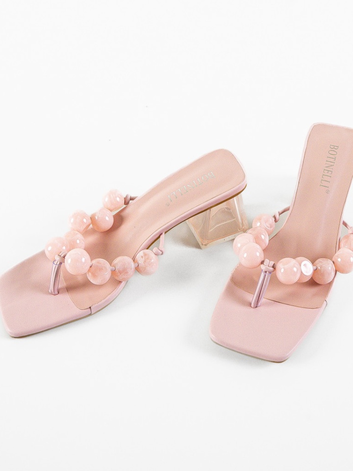 Saboti cu toc Champ Roz