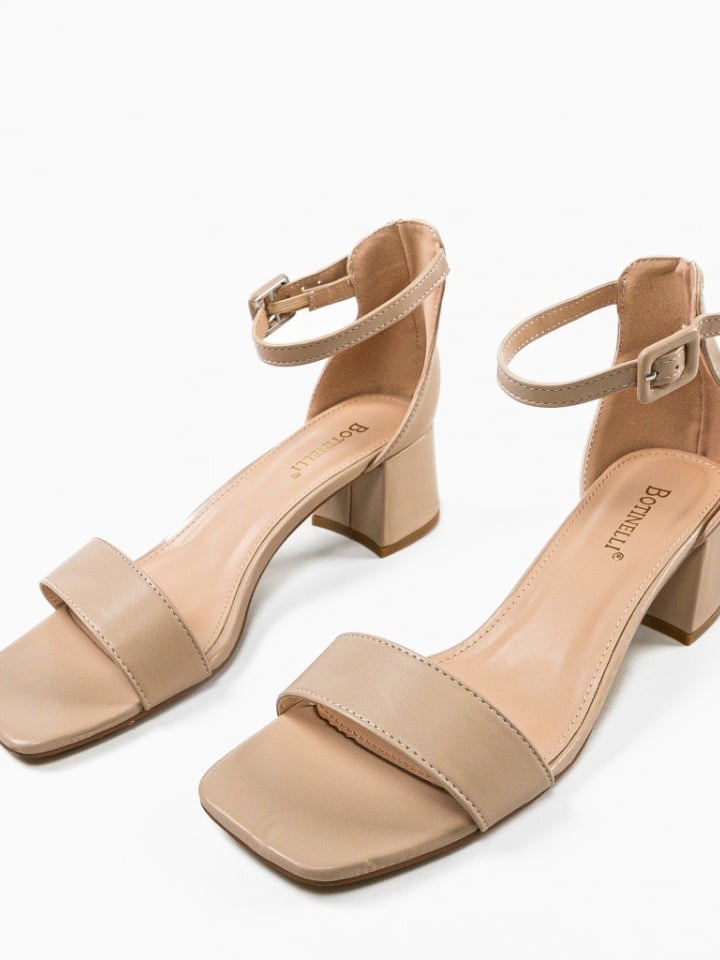 Sandale cu toc Ebaka Nude