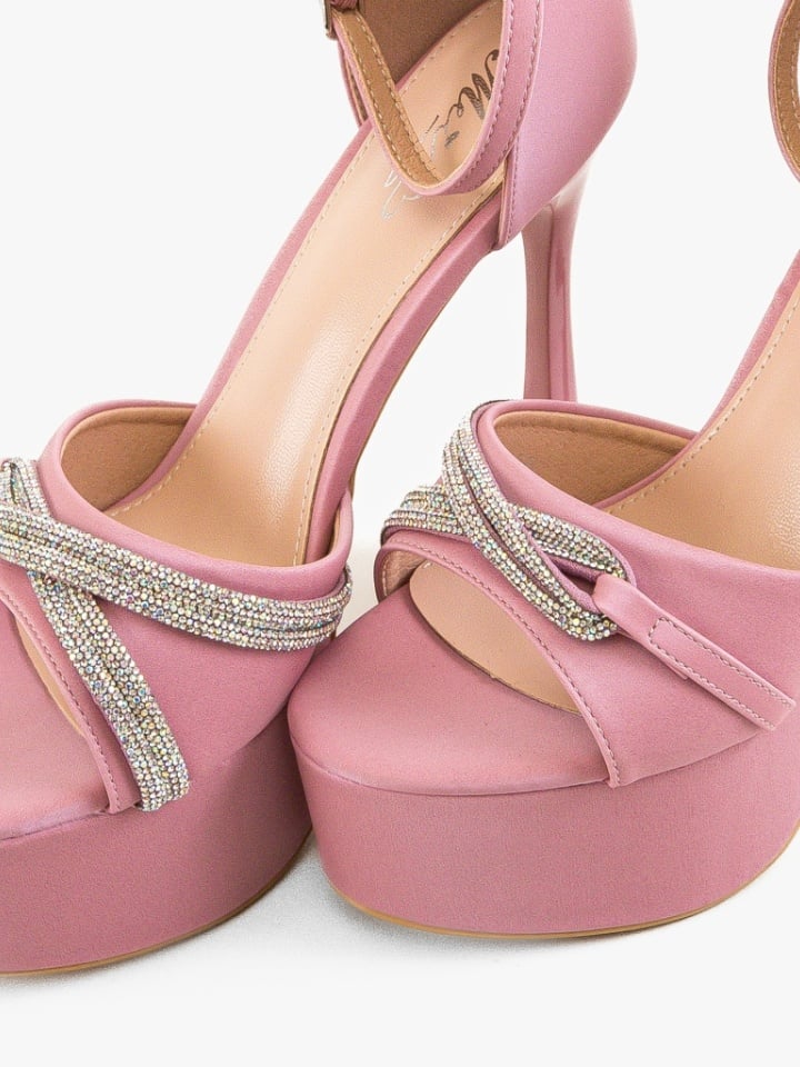 Sandale cu toc Sanguino Rosii