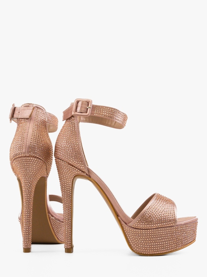 Sandale cu toc Tyrone Aurii