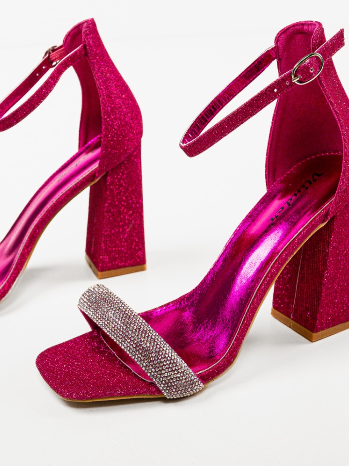 Sandale cu toc Eligia Negre