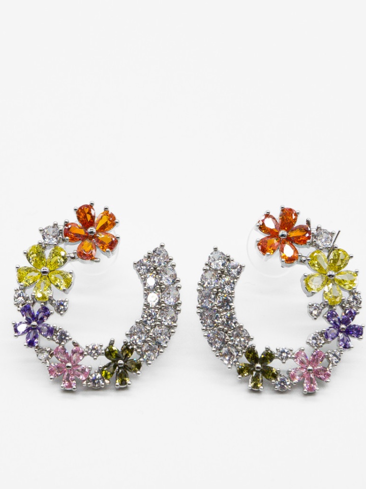 Cercei Flowerss Argintii