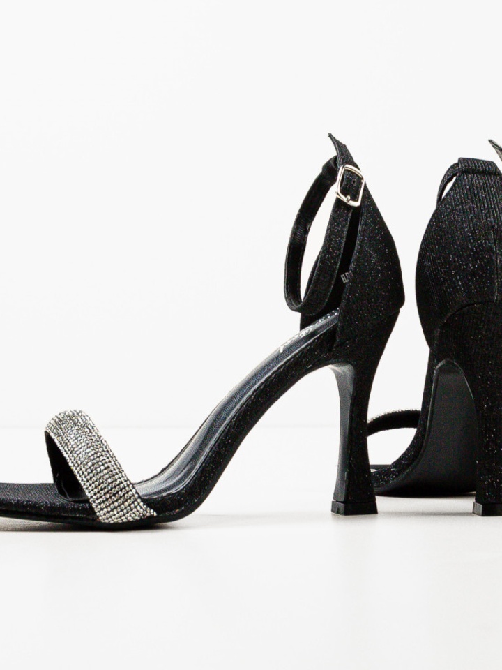 Sandale cu toc Nigella Negre