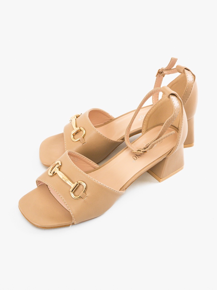 Sandale cu toc Mann Fuchsia