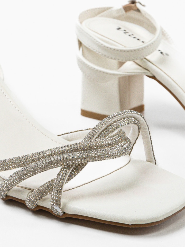 Sandale cu toc Nelson Argintii