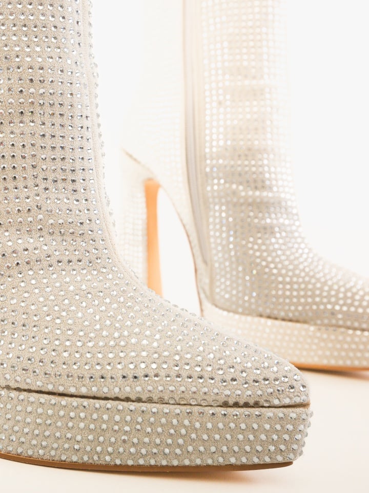 Botine dama Iram Argintii
