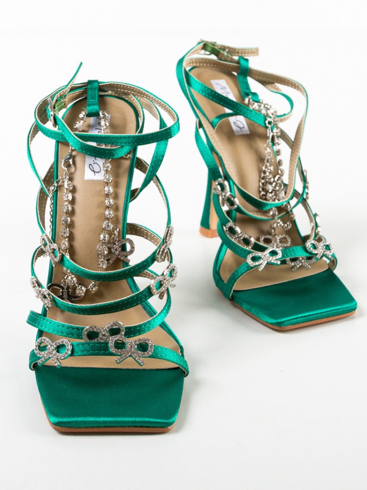 Sandale cu toc Kiran Verzi