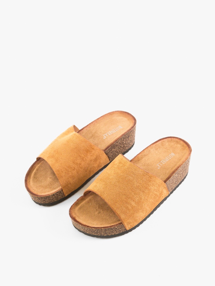 Papuci dama Tapan Bej