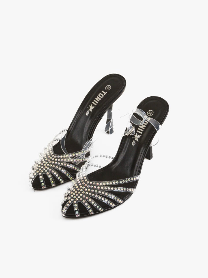 Pantofi cu toc Myndre Argintii