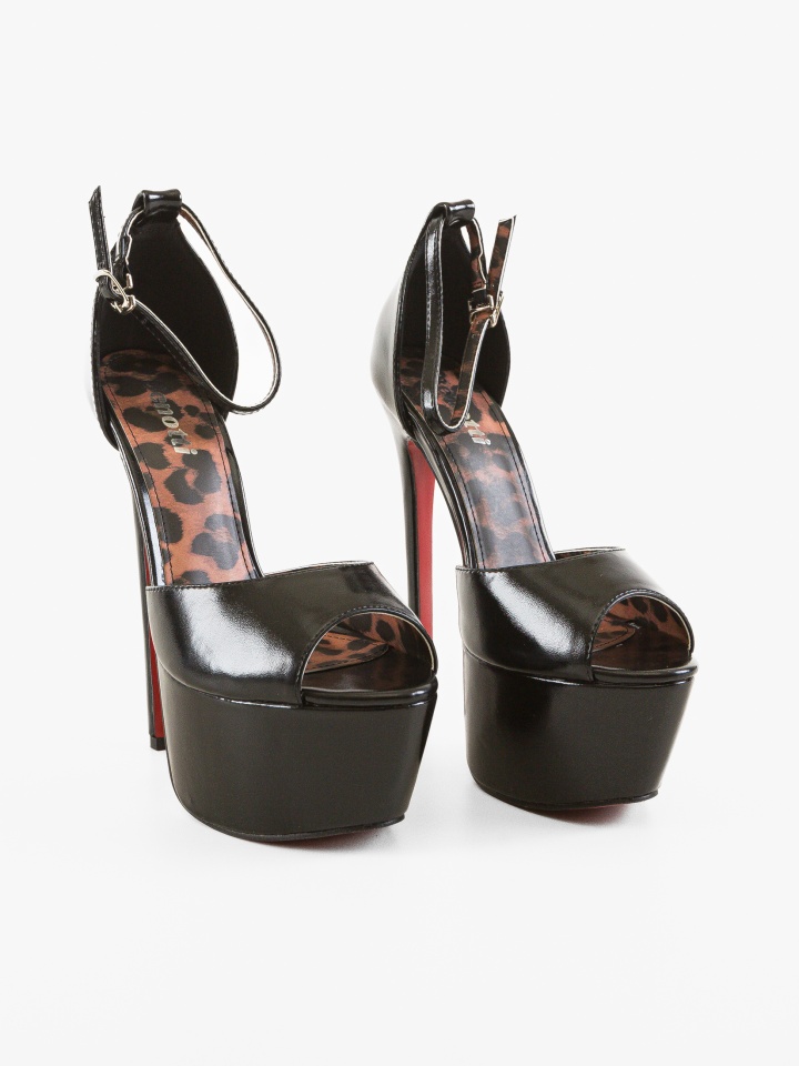 Sandale cu toc Ninesa Negre 2