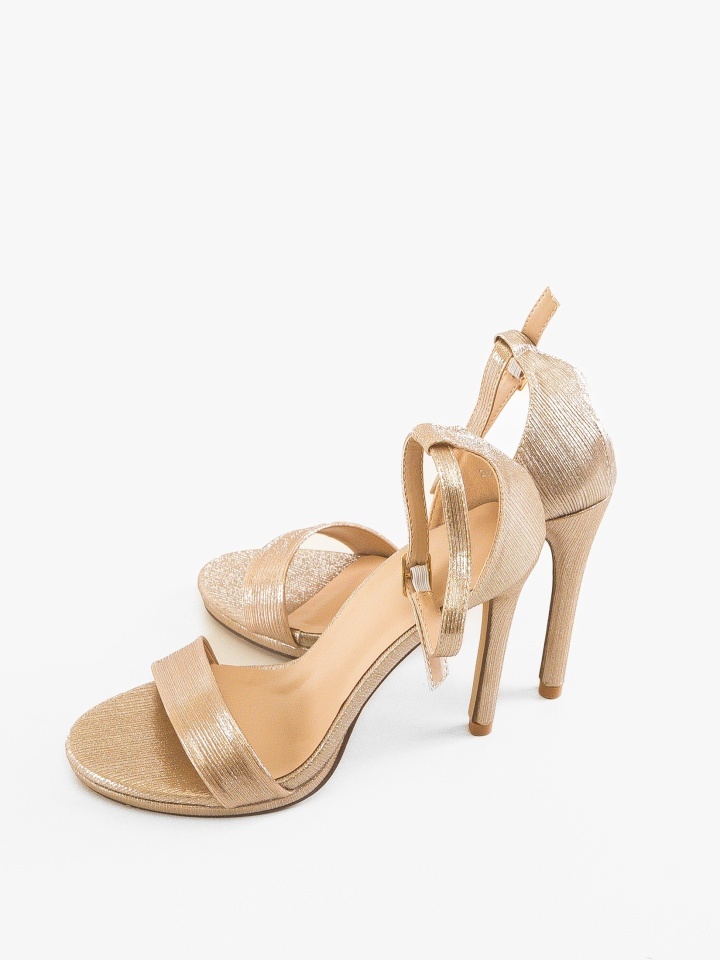 Sandale cu toc Versed Argintii