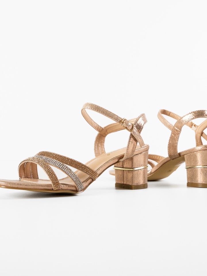 Sandale cu toc Sunbell Argintii