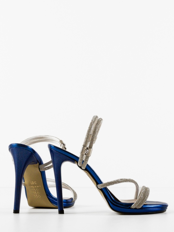 Sandale cu toc Kamere Albastre