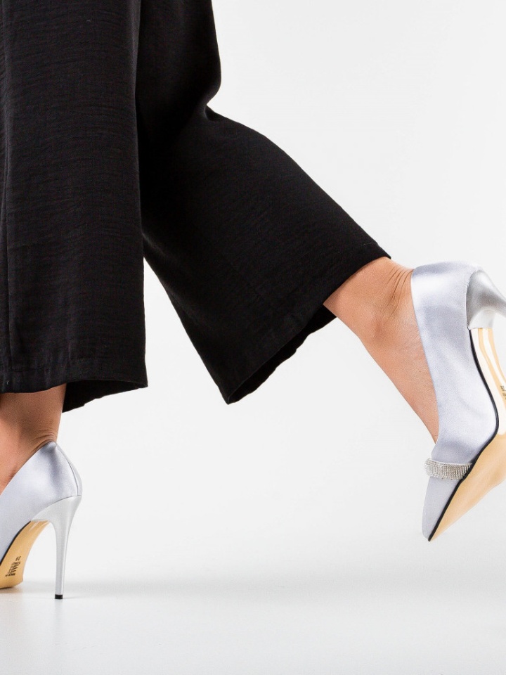 Pantofi Tareg Argintii